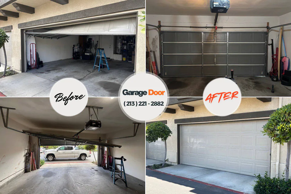 Before and after: garage door repair Country Knolls, NY
